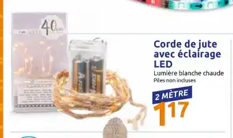 Action Corde De Jute Avec èclairage LED offre