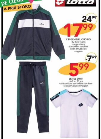 Stokomani L`ensemble jogging offre
