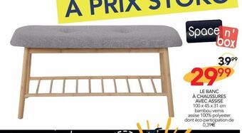 Stokomani Le banc à chaussures avec assise offre