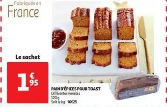 Pain épices Pour Toast