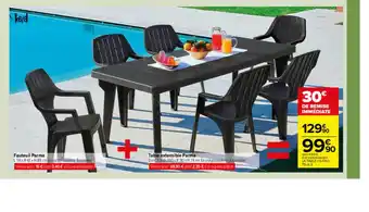 Carrefour Market Fauteuil Parma, Table Extensible Parma offre