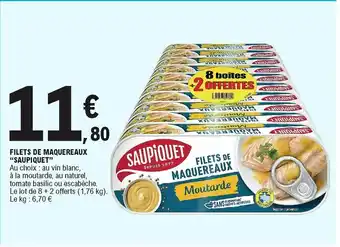 E.Leclerc Filets de maquereaux "saupiquet" offre