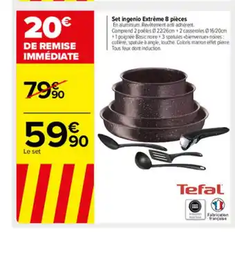 Carrefour Market Set Ingenio Extrême 8 Pièces Tefal offre
