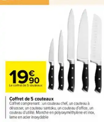 Carrefour Market Coffret De 5 Couteaux offre
