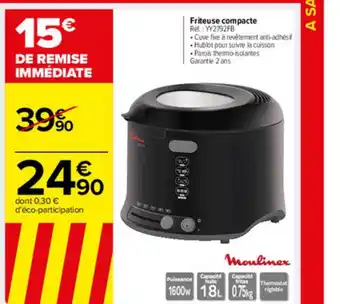 Carrefour Market Friteuse Compacte Moulinex offre