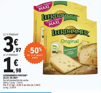 E.Leclerc Leerdammer portion 29,5% de mg offre