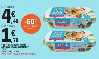 E.Leclerc Filets de harengs fumés à l'huile et aux aromates "vici" offre