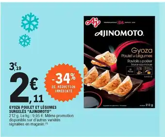 E.Leclerc Gyoza poulet et légumes surgelés "ajinomoto" offre