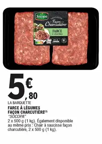 E.Leclerc Farce à légumes facon charcutière offre
