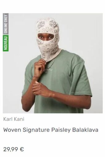 Woven signature paisley balaklava