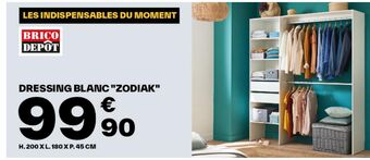 Brico Dépôt Dressing blanc zodiak offre