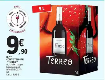 E.Leclerc IGP comte tolosan "terred" offre