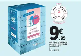 E.Leclerc AOP bordeaux rosé carrelet d'estuaire offre