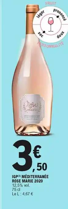 E.Leclerc IGP méditerranée rose marie 2020 offre
