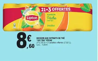 E.Leclerc Boisson aux extraits de thé "ice tea" pêche offre