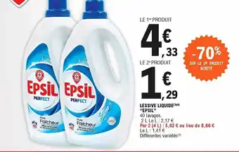 E.Leclerc Lessive liquide "epsil" offre