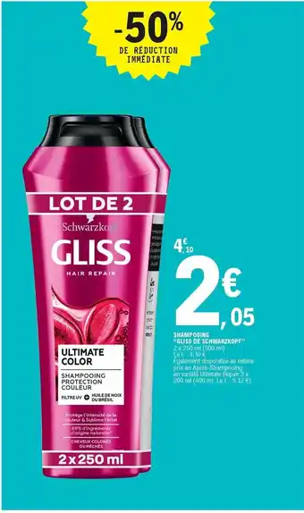 E.Leclerc Shampooing "gliss de schwarzkopf" offre