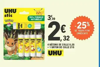 E.Leclerc 4 Bâtons de colle offre