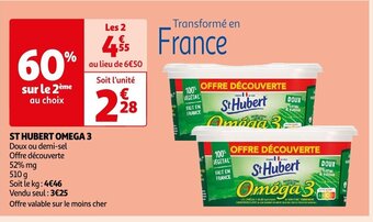 ST HUBERT OMEGA 3 Doux ou demi-sel