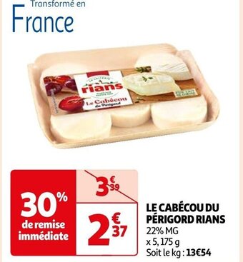 Auchan LE CABÉCOU DU PERIGORD RIANS offre