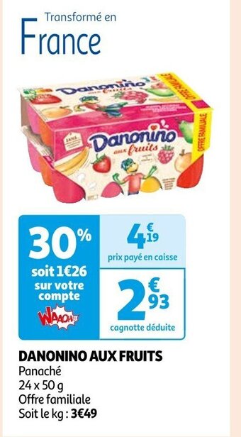 Auchan DANONINO AUX FRUITS offre