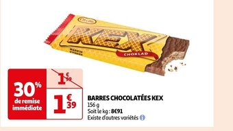 BARRES CHOCOLATÉES KEX