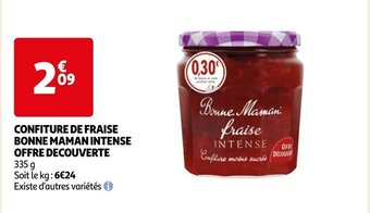 Auchan CONFITURE DE FRAISE BONNE MAMAN INTENSE offre