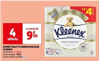 Auchan PAPIER TOILETTE DERMO DOUCEUR KLEENEX offre