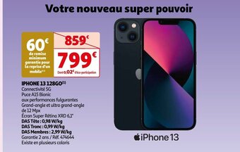 Auchan IPHONE 13 128GO(¹) offre