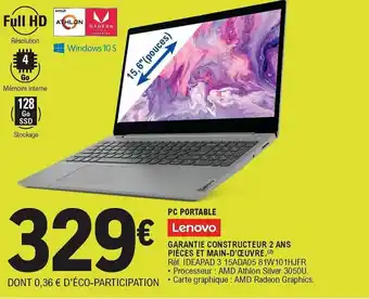 E.Leclerc PC Portable Lenovo offre