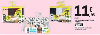E.Leclerc Slip X5 Ou X6 Pocket Coton Stretch offre