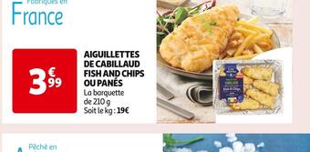 Auchan Supermarché Cité marine aiguillettes de cabillaud fish and chips ou panés offre