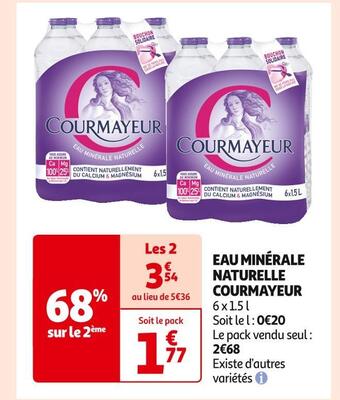 Auchan Supermarché Courmayeur eau minérale naturelle offre