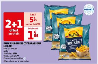 Auchan Mc cain frites surgelées côté brasserie offre