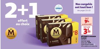 Auchan Magnum bâtonnets magnum classic offre