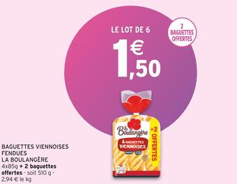 La boulangère baguettes viennoises fendues