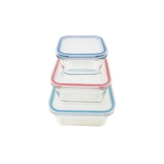Auchan Lot de 3 boites rectangle en verre actuel offre