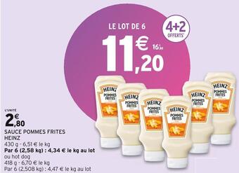 Intermarché Heinz sauce pommes frites offre