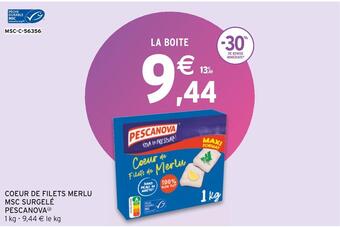 Intermarché Pescanova coeur de filets merlu msc surgelé offre