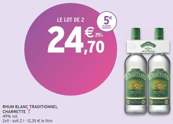 Intermarché Charrette rhum blanc traditionnel offre