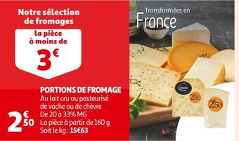 Auchan Supermarché Portions de fromage offre