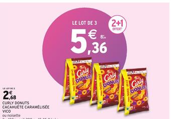 Intermarché Vico curly donuts cacahuète caramélisée offre