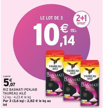 Intermarché Taureau ailé riz basmati penjab offre