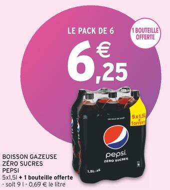 Intermarché Pepsi boisson gazeuse zéro sucres offre
