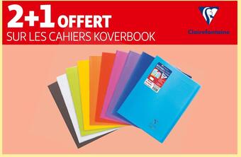Auchan Supermarché Clairefontaine 2+1 offert sur les cahiers koverbook offre
