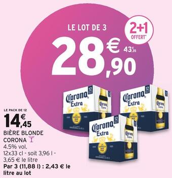 Intermarché Corona bière blonde offre