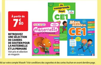 Auchan Supermarché RETROUVEZ UNE SÉLECTION DE CAHIERS offre