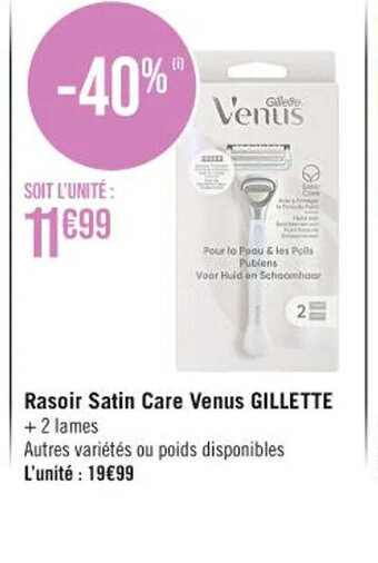 Rasoir Satin Care Venus GILLETTE + 2 lames