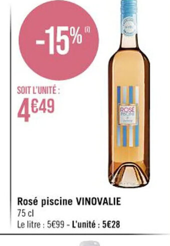 Rosé piscine VINOVALIE 75 cl