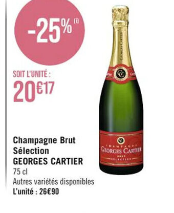 Champagne Brut Sélection GEORGES CARTIER 75 cl